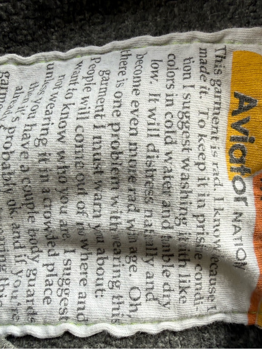 Aviator Nation Pray For Snow Relaxed Crewneck Sweatshirt. Charcoal Gray. Medium - Picture 6 of 8